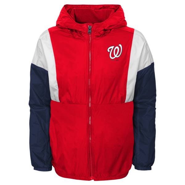 Gen2 Youth Washington Nationals Red Long Sleeve Windbreaker Jacket