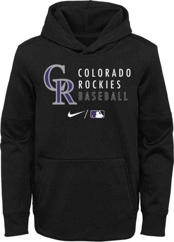 Outerstuff Youth Colorado Rockies Black Therma-FIT Hoodie