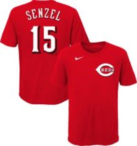 Nike Men's Cincinnati Reds Nick Senzel #15 White Cool Base Jersey