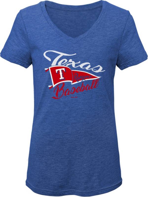 Gen2 Youth Girls' Texas Rangers Royal Fly the Flag V-Neck T-Shirt product image