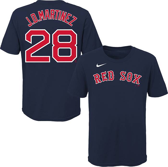 Boston Red Sox Shirt Youth Large Nike JD Martínez #28 Red Crew Neck