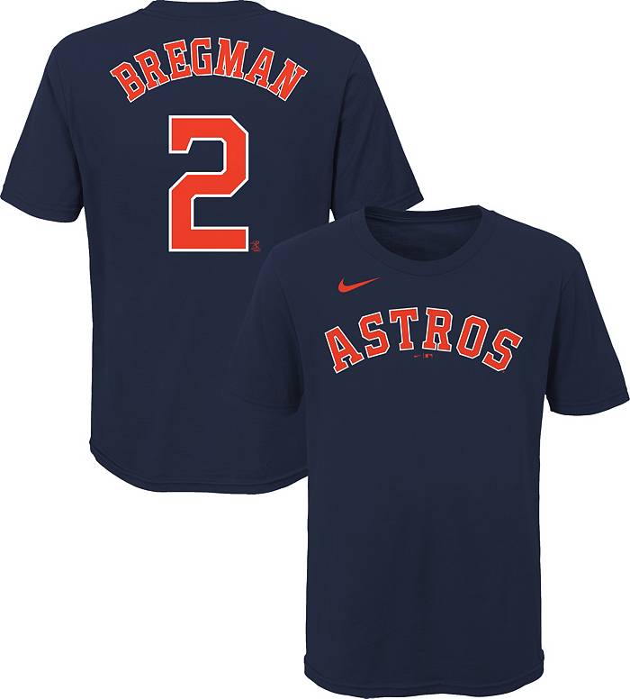 Alex Bregman Houston Astros Majestic Threads Name & Number Tri-Blend T-Shirt  - Heathered Gray