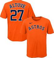 Jose Altuve #27 Houston Astros Majestic Men's Orange Name & Number  T-Shirt Sz XL