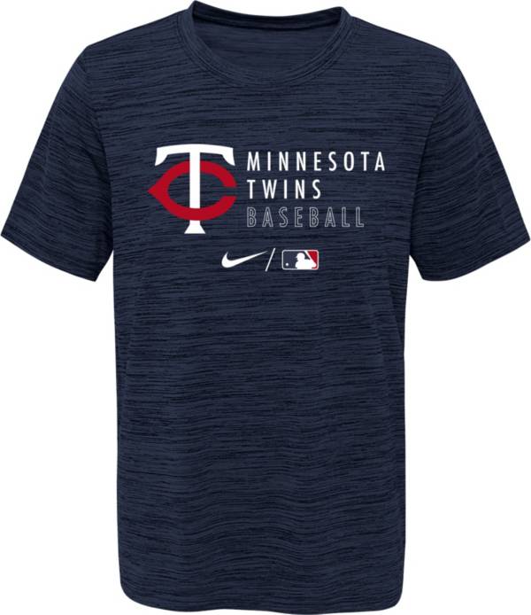 Outerstuff Youth Minnesota Twins Navy Velocity Practice T-Shirt