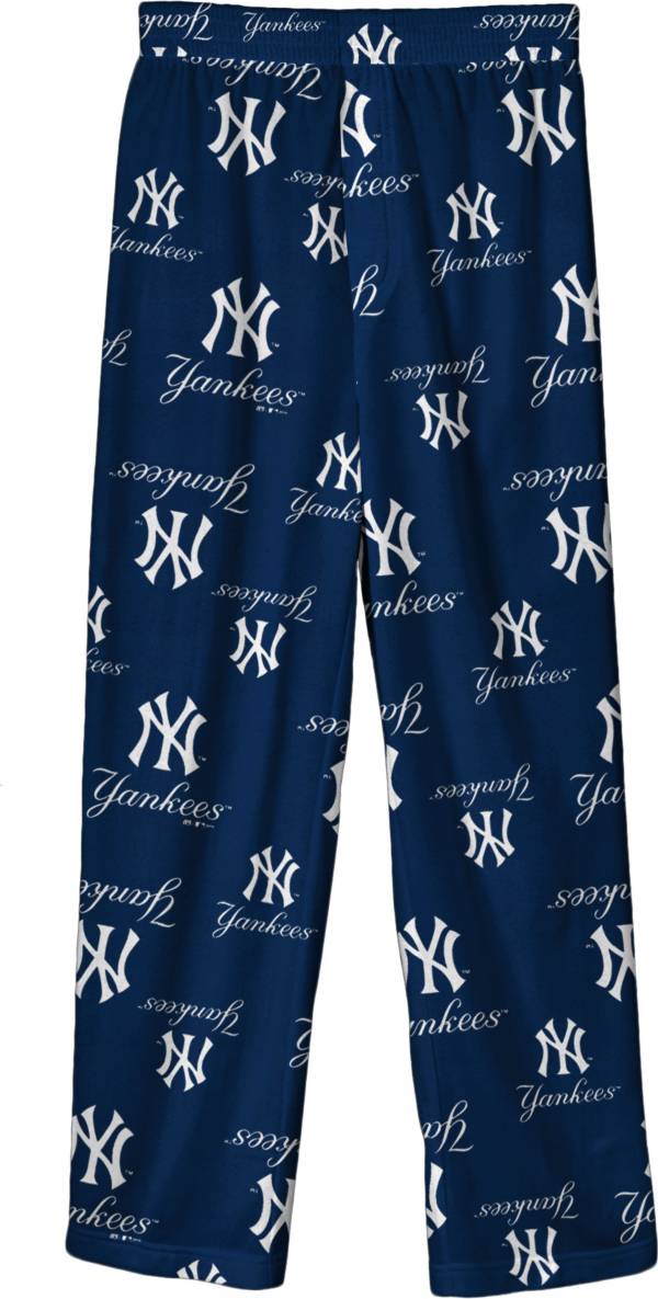 Outerstuff Youth New York Yankees Navy Logo Print Sleep Pant