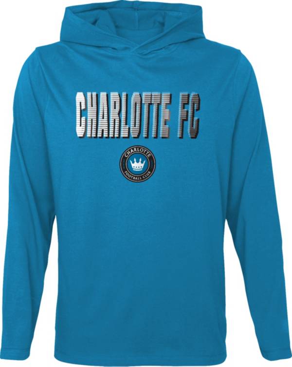 Outerstuff Youth Charlotte FC Blocker Blue Long Sleeve Hoodie