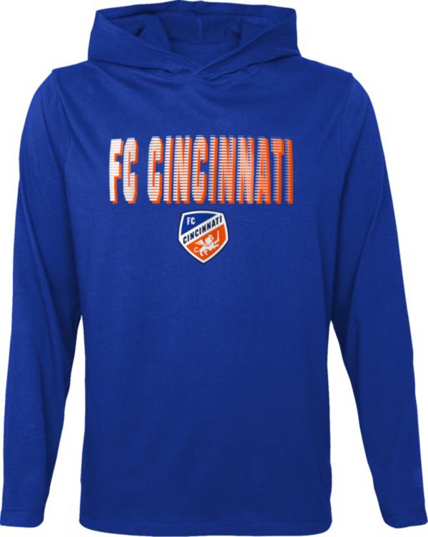 Outerstuff Youth FC Cincinnati Blocker Royal Long Sleeve Hoodie