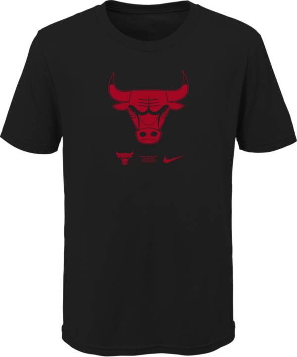 Nike Youth Chicago Bulls Black Logo T-Shirt