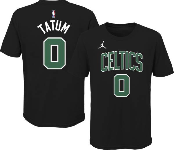 Jordan Youth Boston Celtics Jayson Tatum #0 Statement Black T-Shirt