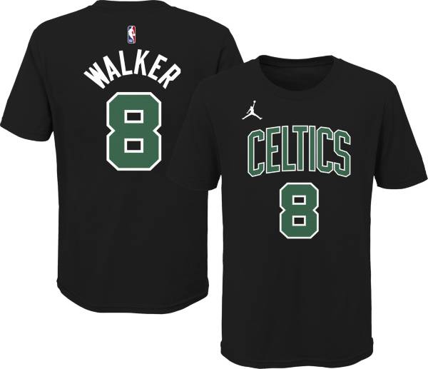 Jordan Youth Boston Celtics Kemba Walker #8 Statement Black T-Shirt