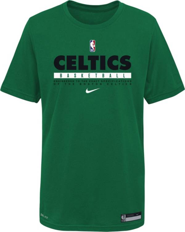 Nike Youth Boston Celtics Green Practice Performance T-Shirt