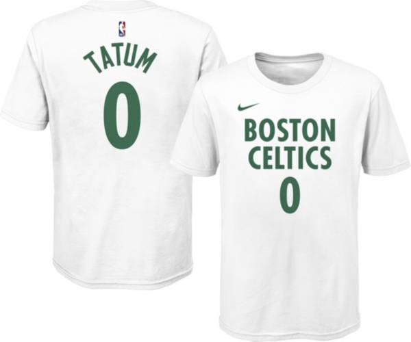 Nike Youth 2020-21 City Edition Boston Celtics Jayson Tatum #0 Cotton T-Shirt