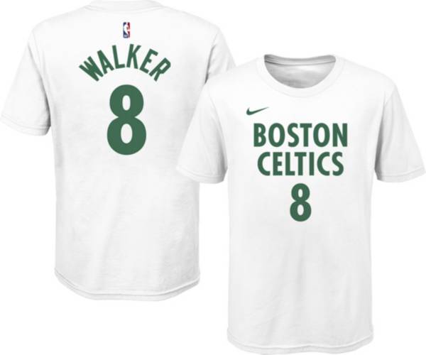 Nike Youth 2020-21 City Edition Boston Celtics Kemba Walker #8 Cotton T-Shirt