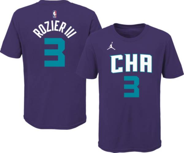 Jordan Youth Charlotte Hornets Terry Rozier #3 Purple Statement T-Shirt product image