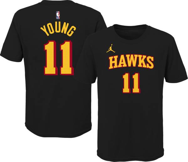 Jordan Youth Atlanta Hawks Trae Young #11 Statement Black T-Shirt