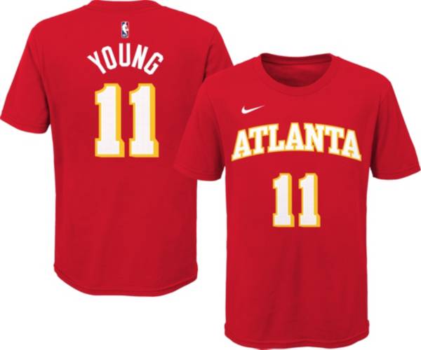 Nike Youth Atlanta Hawks Trae Young #11 Red Cotton T-Shirt