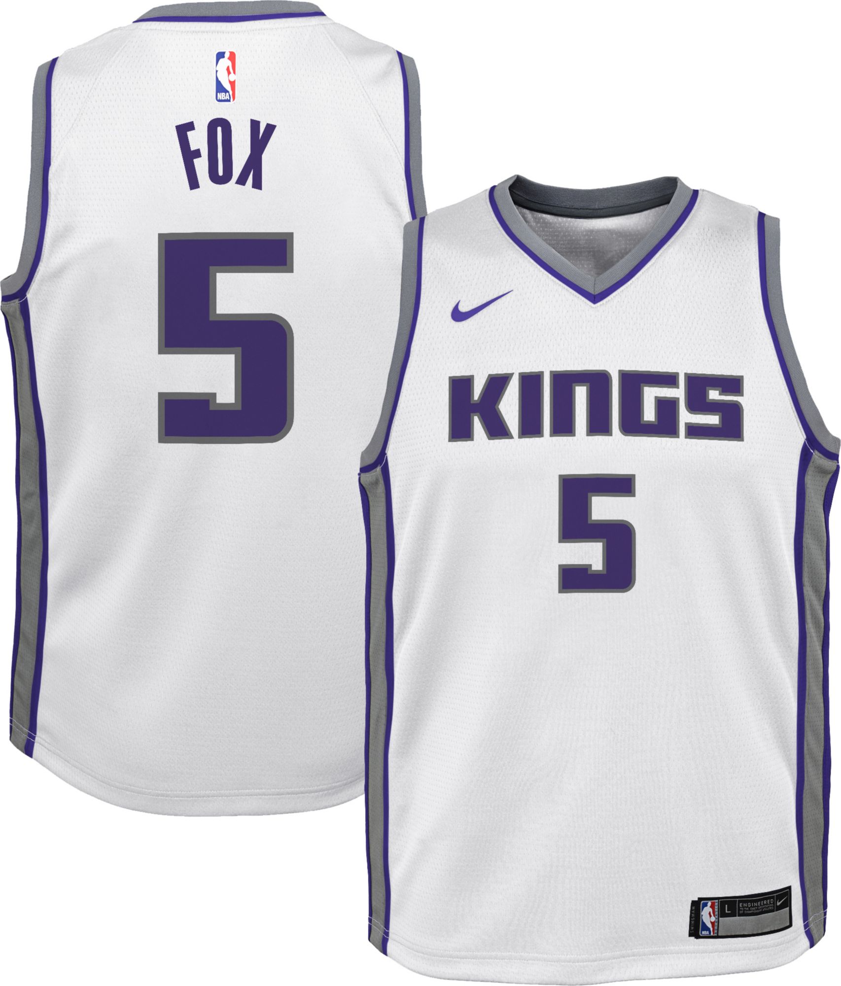 1995-97 SACRAMENTO KINGS EDNEY #5 CHAMPION JERSEY (HOME) M