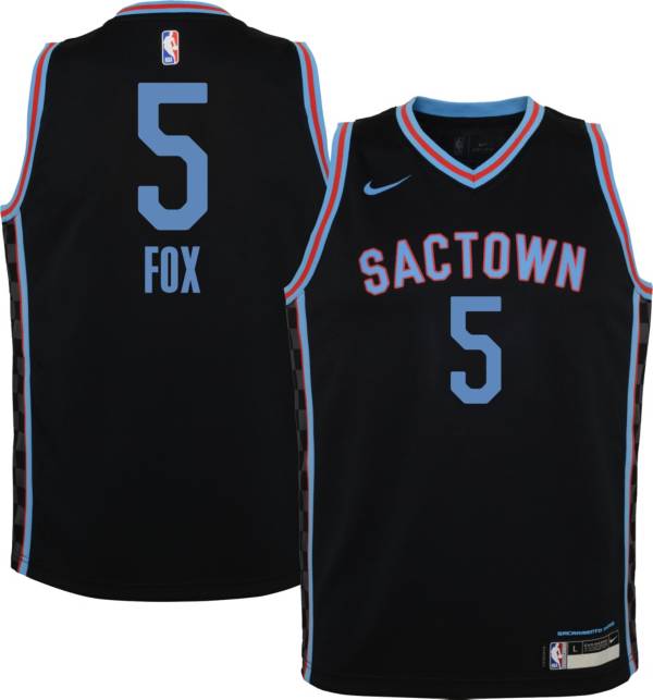 Nike Youth 2020-21 City Edition Sacramento Kings De'Aaron Fox #5 Dri-FIT Swingman Jersey