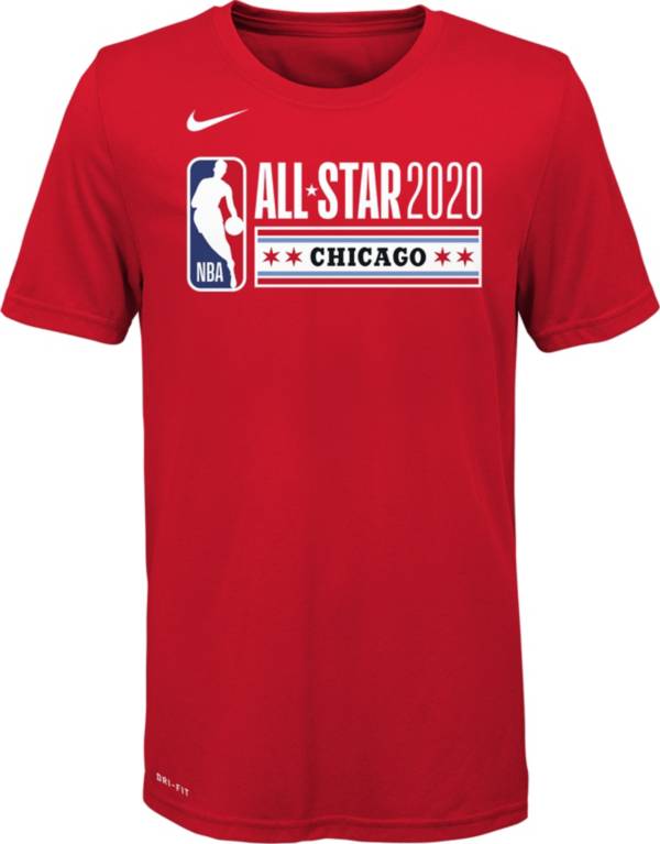 Nike Youth 2020 NBA All-Star Game Dri-FIT Red Logo T-Shirt