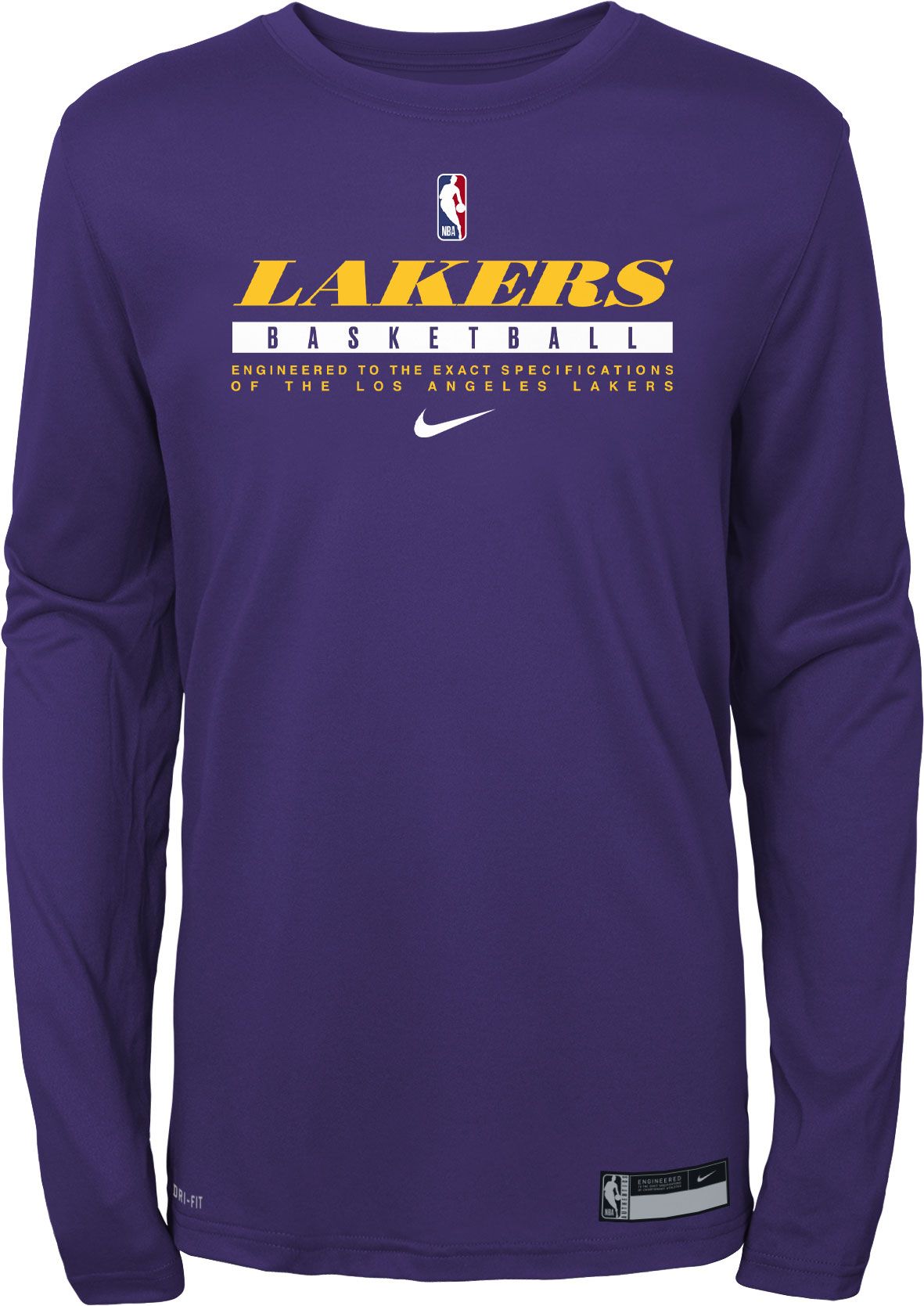 lakers long sleeve nike