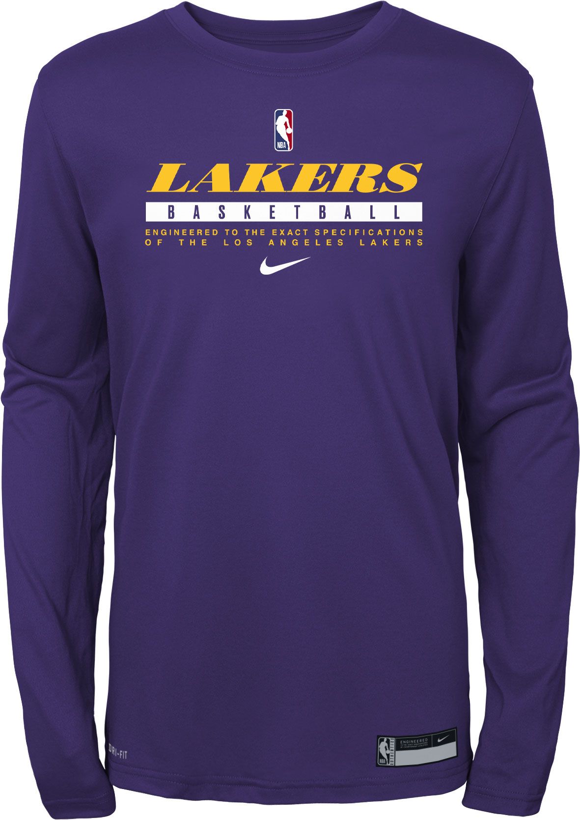 lakers dri fit long sleeve