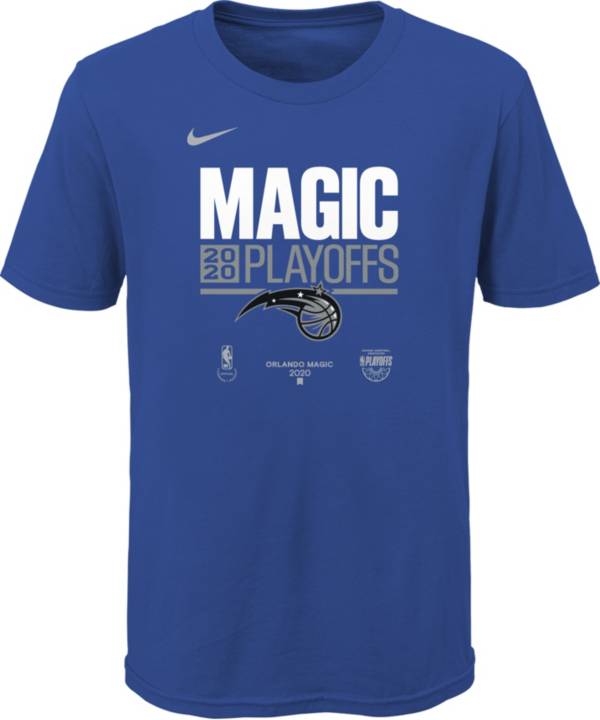 Nike Youth Orlando Magic Blue 2020 Playoffs Bound 'Magic Playoffs' Mantra T-Shirt