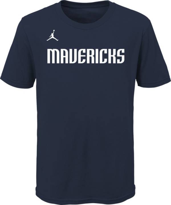 Jordan Youth Dallas Mavericks Blue Practice Performance T-Shirt