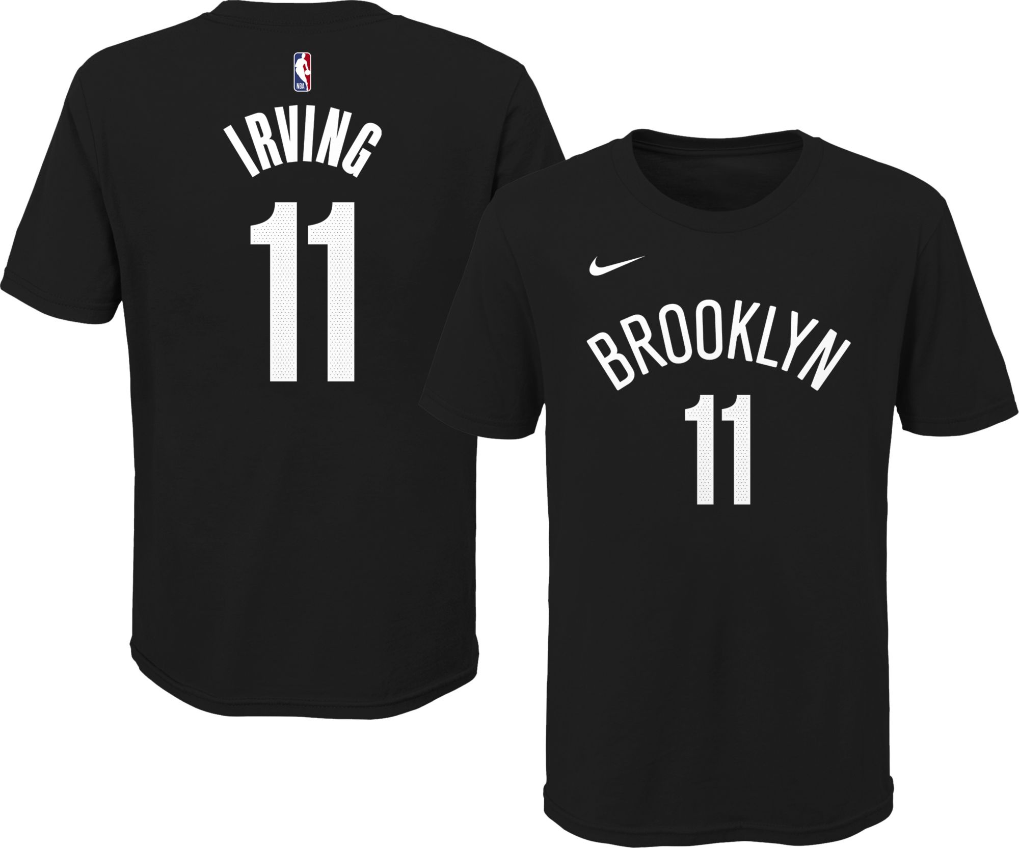 Youth Nike Kyrie Irving Black Brooklyn Nets Logo Name \u0026 Number T-Shirt