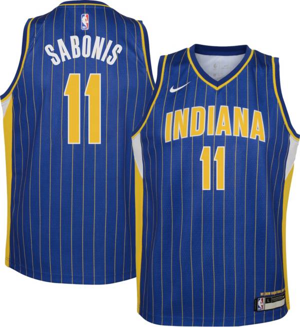 Nike Youth 2020-21 City Edition Indiana Pacers Domantas Sabonis #11 Dri-FIT Swingman Jersey
