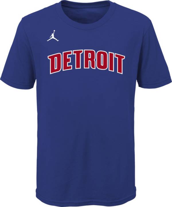 Jordan Youth Detroit Pistons Blue Statement T-Shirt