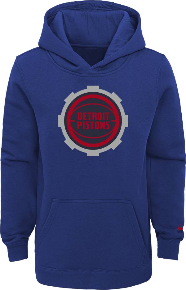 Nike Youth 2020-21 City Edition Detroit Pistons Logo Pullover Hoodie