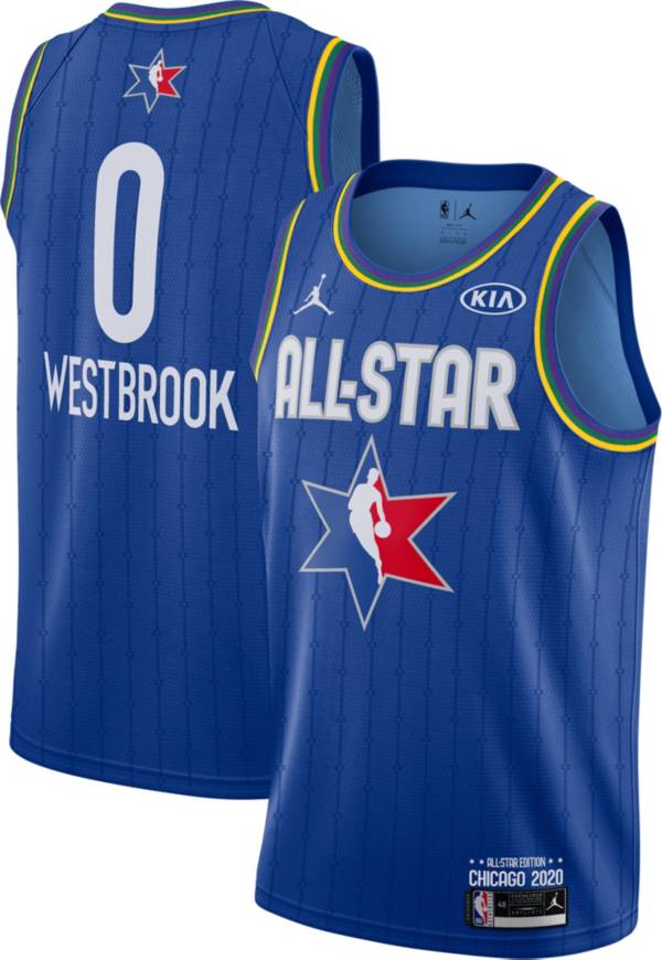 Jordan Youth 2020 NBA All-Star Game Russell Westbrook Blue Dri-FIT Swingman Jersey