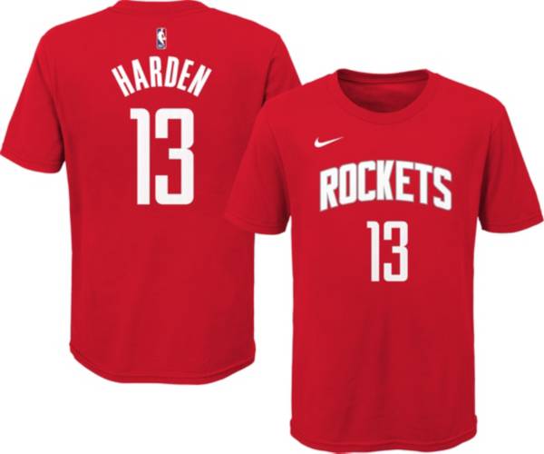 Nike Youth Houston Rockets James Harden #13 Red Cotton T-Shirt