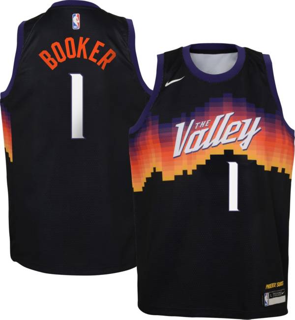 Nike Youth 2020 21 City Edition Phoenix Suns Devin Booker 1 Dri Fit Swingman Jersey Dick S Sporting Goods