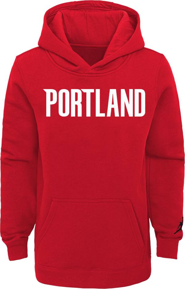 Jordan Youth Portland Trail Blazers Red Statement Pullover Hoodie product image