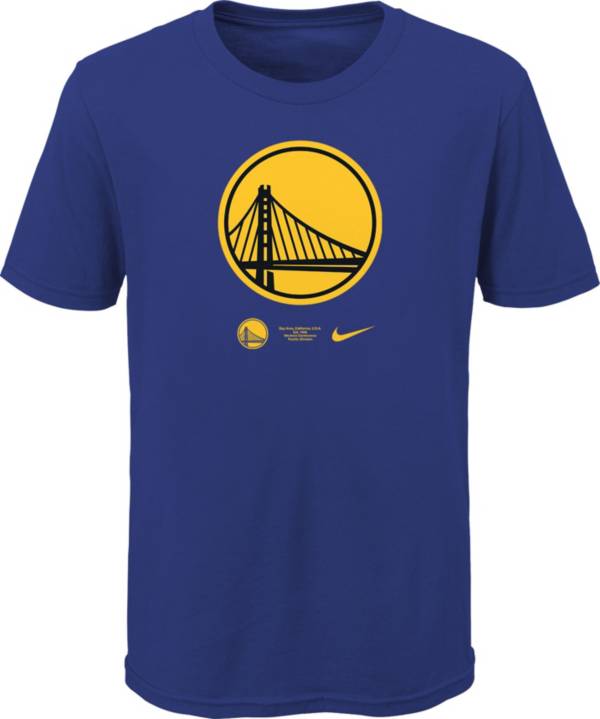 Nike Youth Golden State Warriors Blue Logo T-Shirt