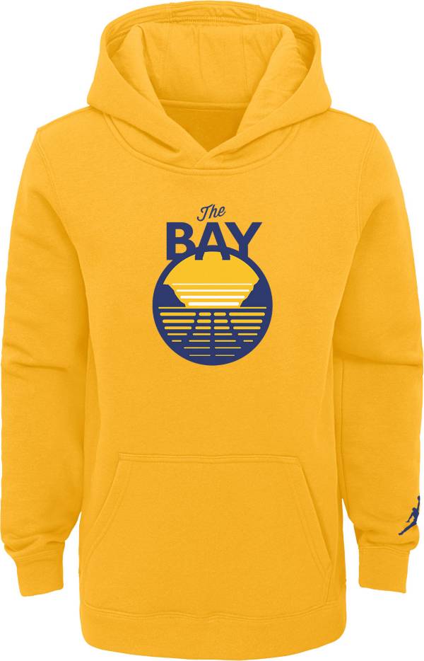 Jordan Youth Golden State Warriors Yellow Statement Pullover Hoodie