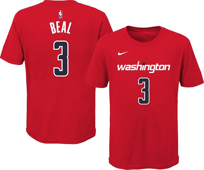 Bradley Beal Washington Wizards #3 Red Youth Performance  Polyester Player Name and Number T-Shirt (8) : Sports & Outdoors