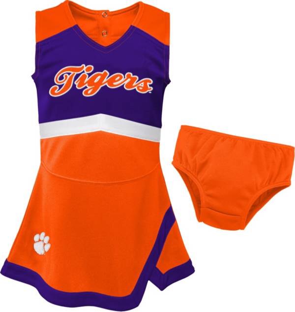 Gen2 Youth Girls' Clemson Tigers Orange Cheer Captain 2-Piece Jumper Dress