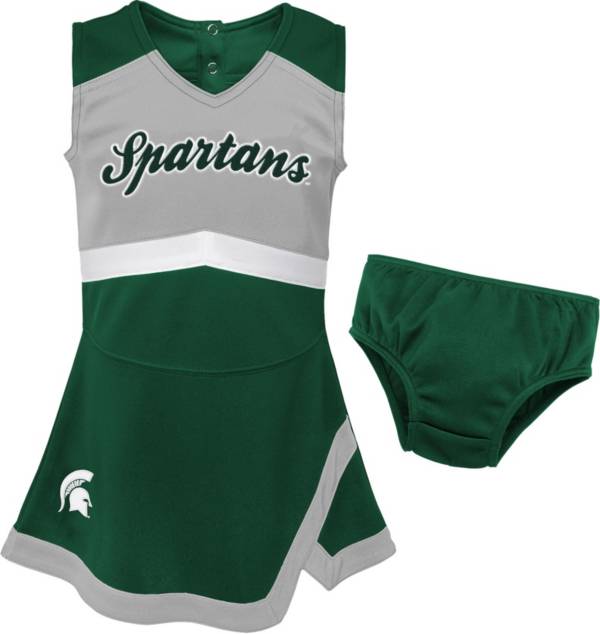 Gen2 Youth Girls' Michigan State Spartans Green Cheer Captain 2-Piece Jumper Dress