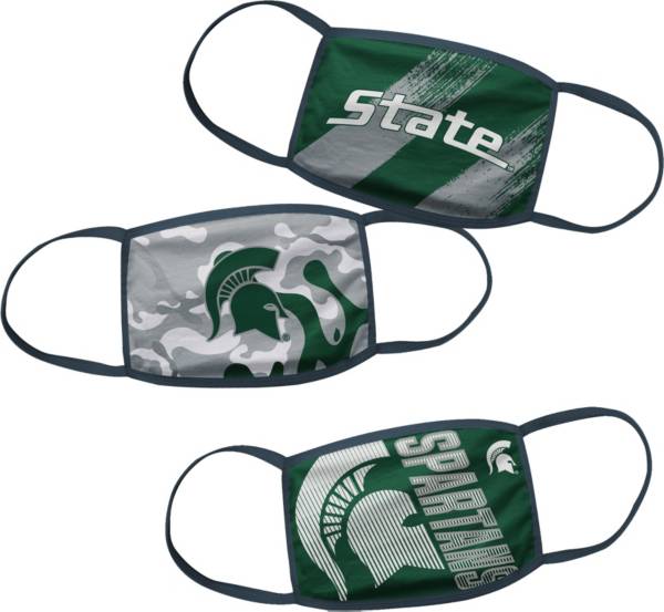 Outerstuff Boys' Michigan State Spartans 3-Pack Face Coverings