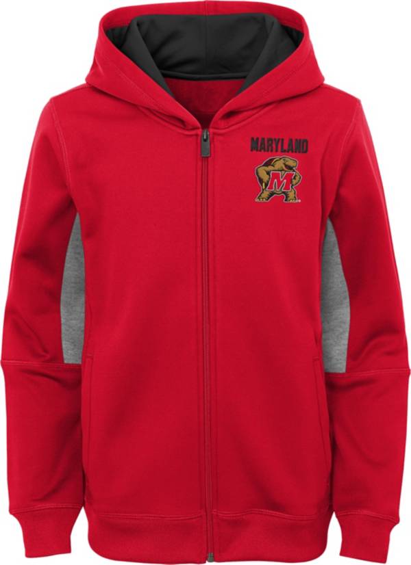 Outerstuff Youth Maryland Terrapins Performance Long Sleeve Red Full-Zip Jacket