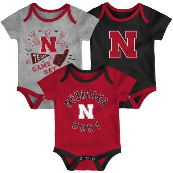 Gen2 Infant Nebraska Cornhuskers Scarlet Champ 3-Piece Onesie Set