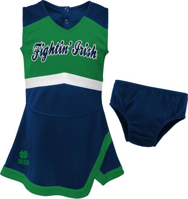 Gen2 Youth Girls' Notre Dame Fighting Irish Navy Cheer Captain 2-Piece Jumper Dress