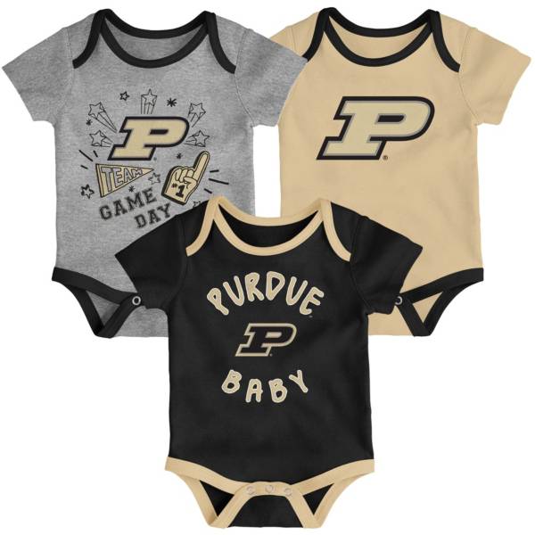 Gen2 Infant Purdue Boilermakers Champ 3-Piece Onesie Black Set