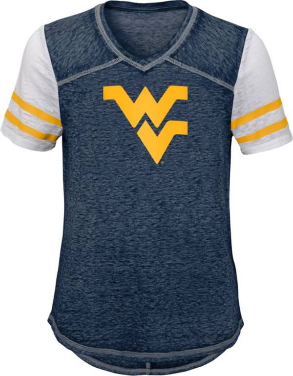 Gen2 Youth Girls' West Virginia Mountaineers Blue Football School Spirit T-Shirt