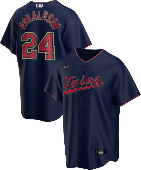Nike Men's Replica Minnesota Twins Josh Donaldson #24 Cool Base Navy Jersey