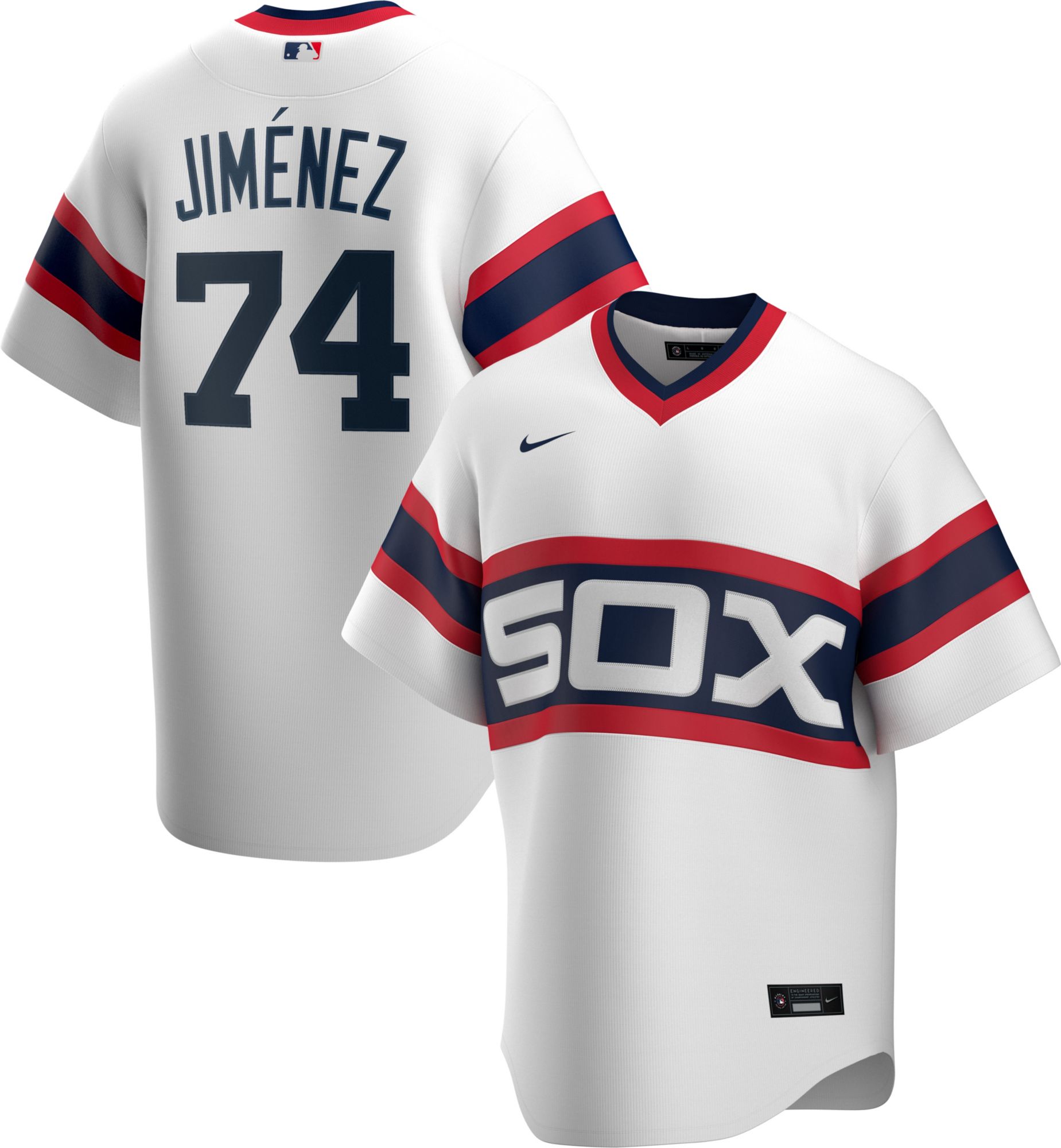 Nike Men's Replica Chicago White Sox Eloy Jimenez #74 Black Cool Base Jersey