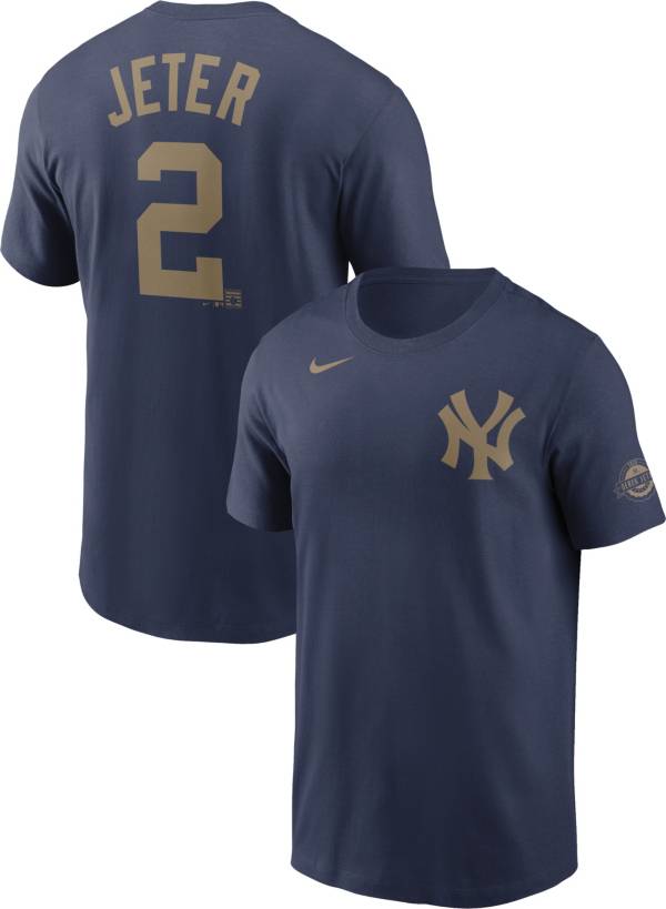 Nike Men's New York Yankees Derek Jeter #2 2020 Hall of Fame Navy T-Shirt