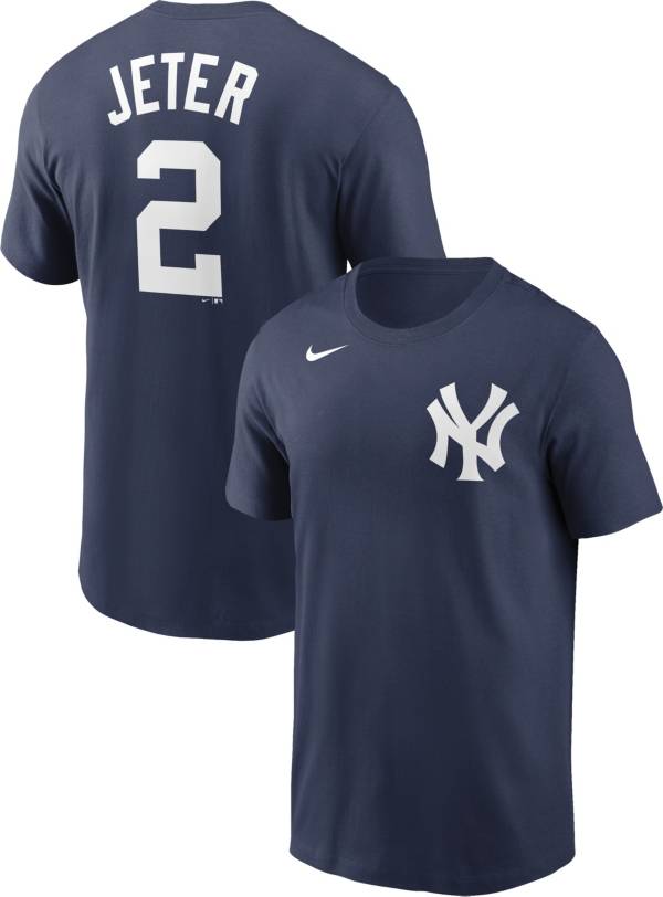 Nike Men's New York Yankees Derek Jeter #2 Navy T-Shirt | Dick's ...